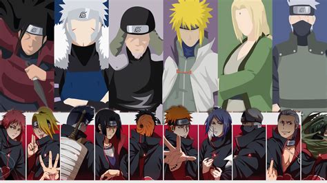 * pain/nagato * konan * itachi uchiha * kisame hoshigaki * hidan * kakuzu * sasori * deidara * zetsu after sasori is killed, his place is taken by tobi. Afinal quem sairia vencedor em um confronto direto ...