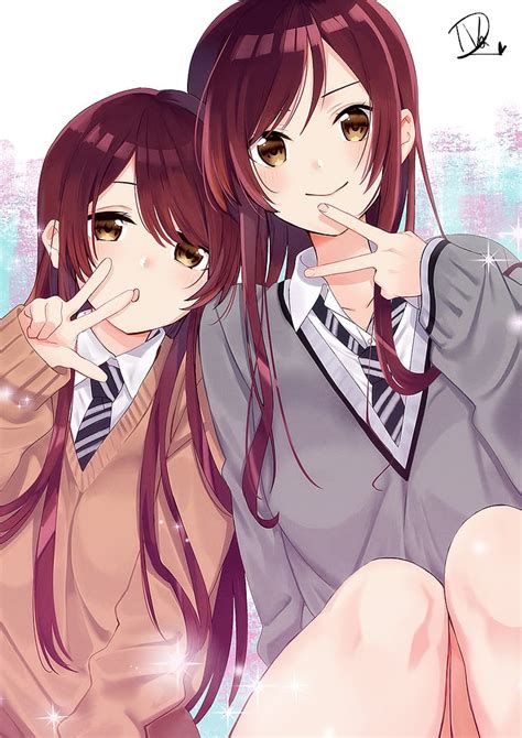 Free Download Hd Wallpaper Anime Anime Girls The Idolmaster Shiny Colors Twins School