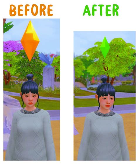Mintvalentine Smaller Plumbobs Override Sims 4 Expansions Sims 4