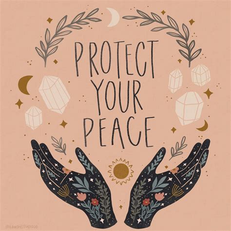 Protect Your Peace Print Celestial Art Astrology Print Etsy
