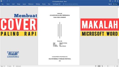 Cara Membuat Cover Makalah Yang Menarik Di Microsoft Word 2007