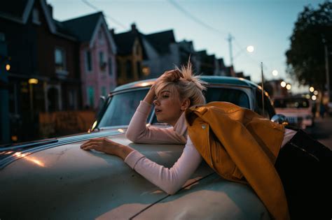 Wallpaper Women Outdoors Blonde Looking Away Car Vehicle Hands In Hair Jesse Herzog