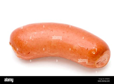 Object On White Food Small Sausage Stock Photo Alamy