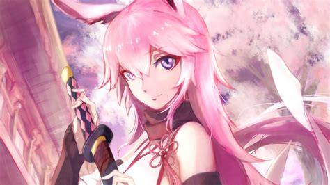 Free Download Anime Girl Pink Hair Honkai Impact 3rd Yae Sakura 4k