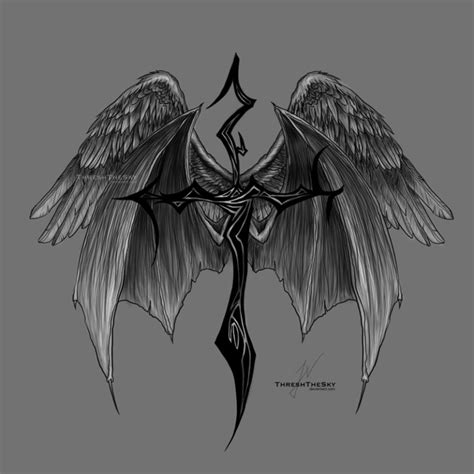 Dark Fallen Angel Tattoo Concept By Threshthesky On Deviantart