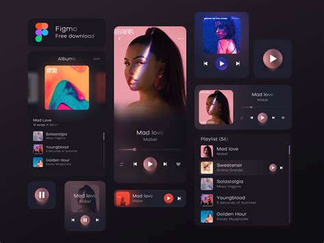 Freebie Music Player App - Figma ? in 2020 | Music player app, Music app, Music player design