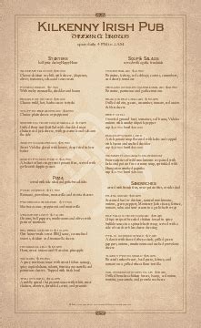 This menu comes to us from darina allen. Irish Menu, Irish Pub Menus, Irish Menu Template ...
