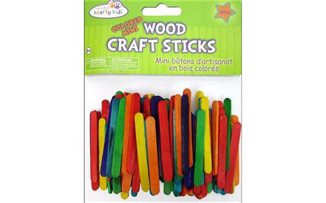 Multicraft Wood Craft Sticks Mini 2 18 Col 150pc Ebay