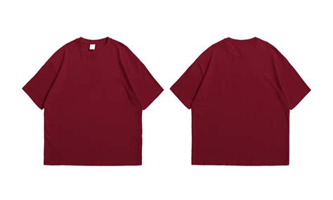 Oversize Maroon T Shirt Front And Back Isolated Background 12304844 Png