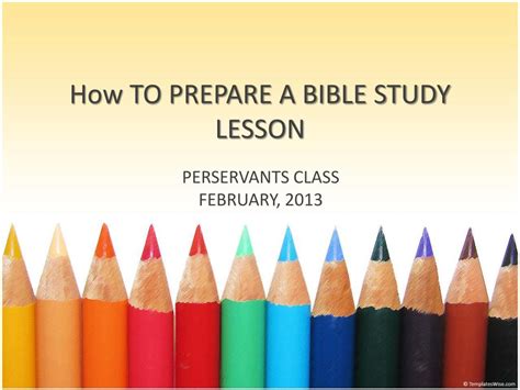 Ppt How To Prepare A Bible Study Lesson Powerpoint Presentation Free