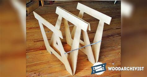 A simple beginner project that only requires two power tools! DIY Folding Sawhorse • WoodArchivist