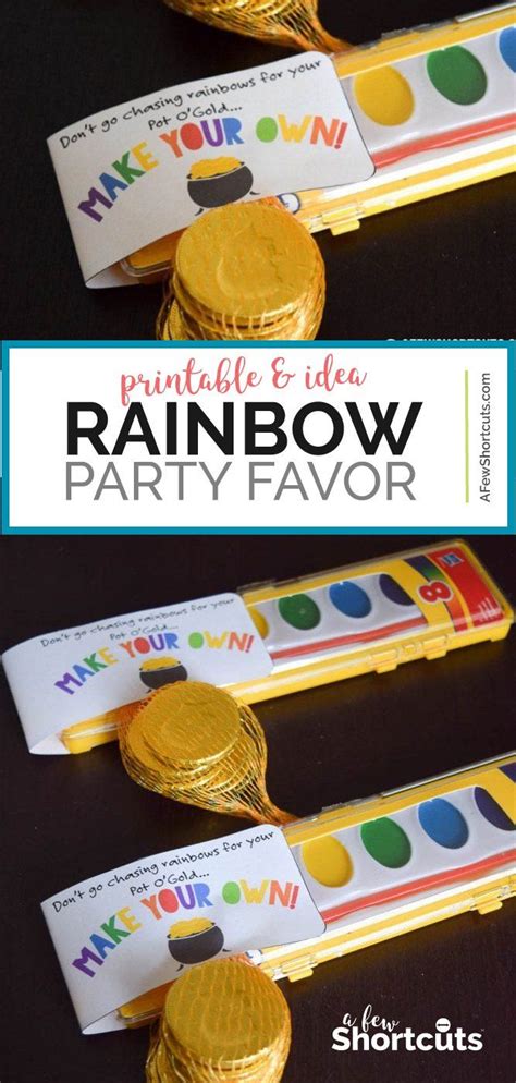Make Your Own Rainbow Printable Rainbow Party Favors Party Favors