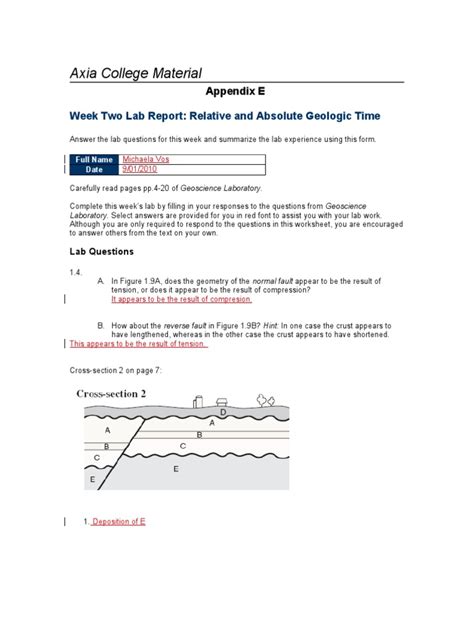 Glg101r2 Appendix E Lab Report Trees Forests