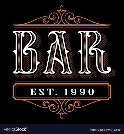 Bar Logo Design Royalty Free Vector Image Vectorstock