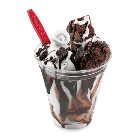 Cold Creamy Dq Vanilla Soft Serve Topped With A Triple Chocolate