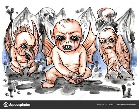 Scary Baby Demon From Slavic Mythology Stock Photo By ©ssplajn 164116568