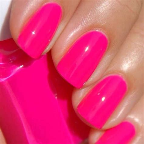 Summer Nails Pink Gel Nails Neon Pink Nails Bright Pink Nails