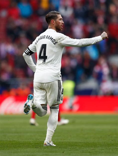 Madrid Spain February 09 Sergio Ramos Of Real Madrid Celebrates