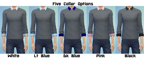 Mod The Sims The Basics Collection Tucked Collared Shirt With Sweater