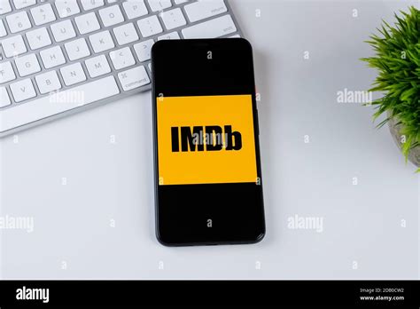 Imdb App Logo On A Smartphone Screen Stock Photo Alamy