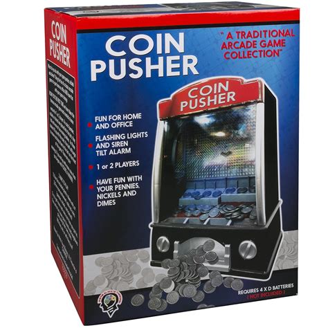 Mini Arcade Machine Electronic Coin Pusher Lights Sounds Toy Kids
