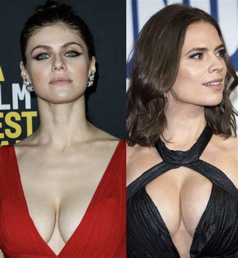 Battle Of Big Breasts And Cleavages Alexandra Daddario Vs Hayley