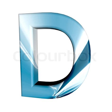 Letter D 3d Isolated On White Stock Image Colourbox