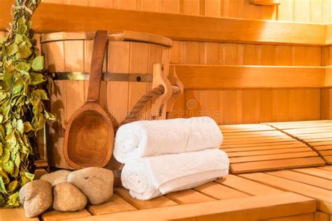 Finnish Sauna With Wood Stock Image Image Of Forest 21807555