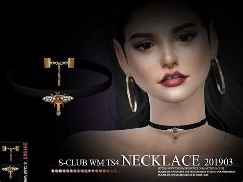 S Club Ts4 Wm Necklace 201903 Sims 4 Sims Necklace