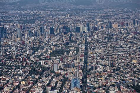 Mexico City Aerial View Landscape From Airplane 815817 Stock Photo At