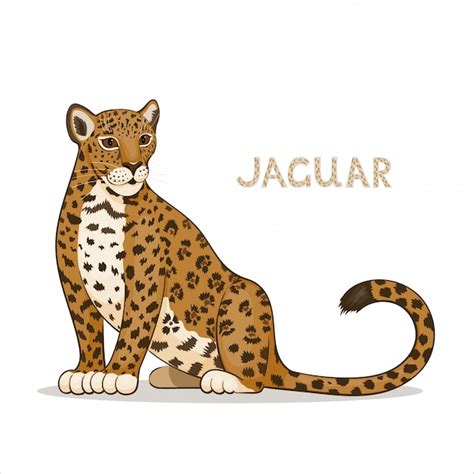 Premium Vector A Cartoon Jaguar