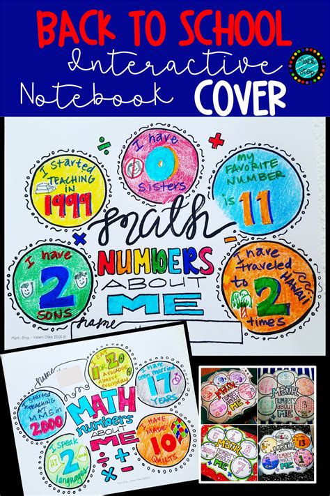 Cover Page For Math Notebook Beginning Of Year Get To Know You Paper