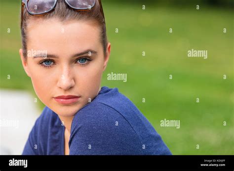 Young Woman Relaxing Outside Hi Res Stock Photography And Images Alamy