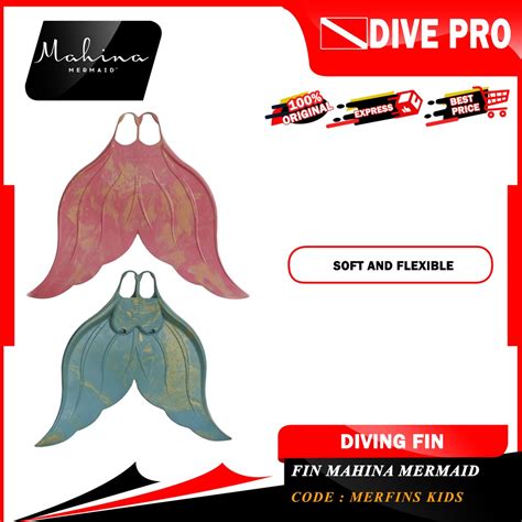 Jual Mahina Mermaid Fins Monofins Rubber Kids Shopee Indonesia