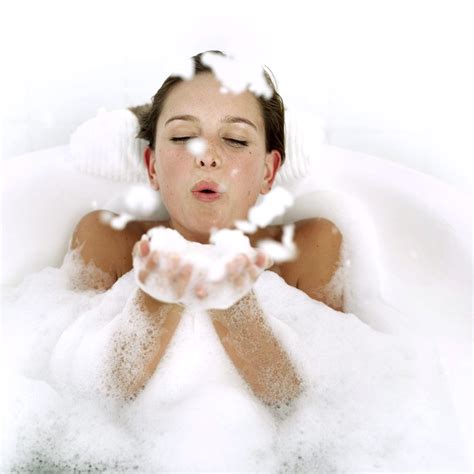 Blowing Bubbles In A Bubble Bath Lavender Aromatherapy Lavender