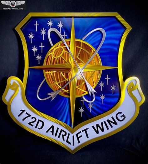 172nd Airlift Wing Metal Art Military Artwork Art