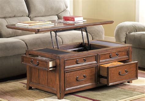Trunk Style Coffee Table With Lift Top Coffee Table Design Ideas