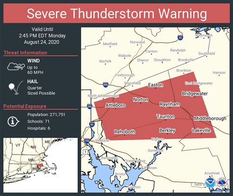 Severe Thunderstorm Warning Issued In Attleboro Bridgewater And