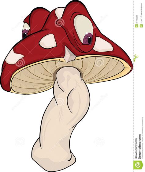 Magic Mushroom Cartoon Stock Vector Illustration Of