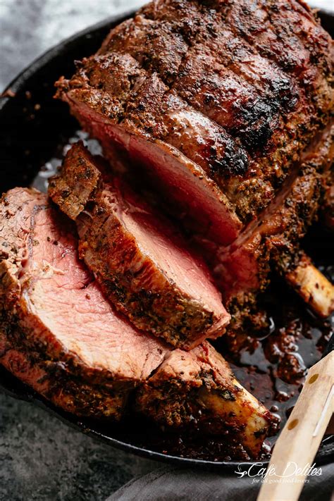Here, katie lee shares her recipe for succulent prime rib with a delicious herb gravy. Standing Prime Rib Roast with Horseradish Creme Fraiche ...