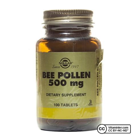 Solgar Bee Pollen 500 Mg 100 Tablet Vitaminler
