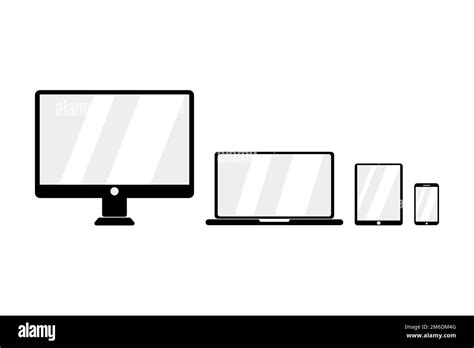 Vector Icon For Devices Set For Devices Empty Screens Desktop