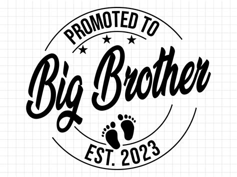Promoted To Big Brother Svg Png Baby Announcement Svg Big Etsy Australia