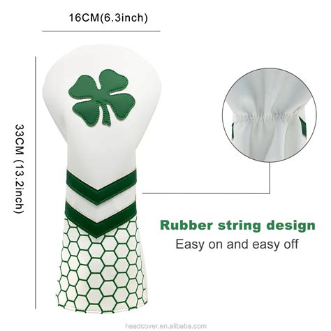 golf club head covers golf driver cover golf headcovers four leaf clover cover for 460cc drivers
