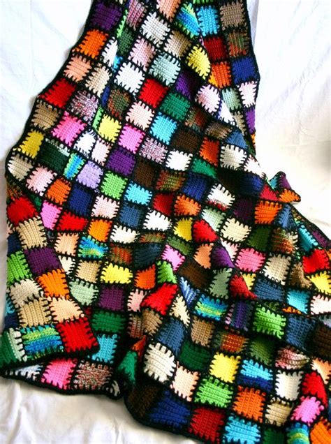Colorful Crocheted Lap Afghan I Need To Learn To Crochet Scrap