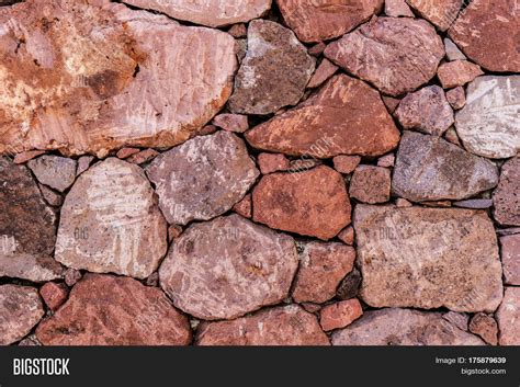 Red Natural Stone Wall Image And Photo Free Trial Bigstock
