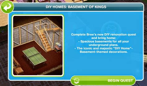 I think i am addicted to the sims free play, but i am stuck on a task so its quickly becoming boring. Sims Freeplay Quests and Tips: Discovery Quest: DIY Homes: Basement of Kings