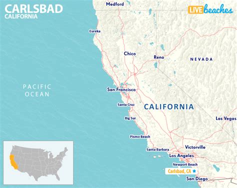 Map Of Carlsbad California Live Beaches