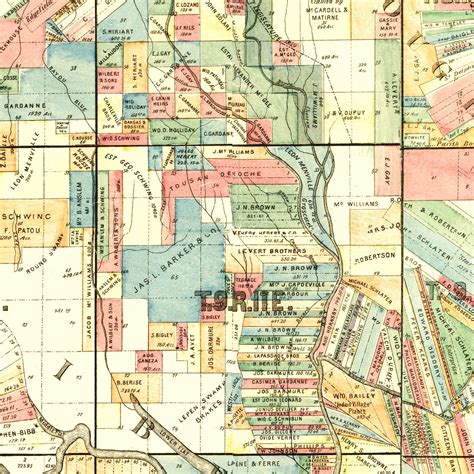 Vintage Map Of Iberville Parish Louisiana 1883 By Teds Vintage Art