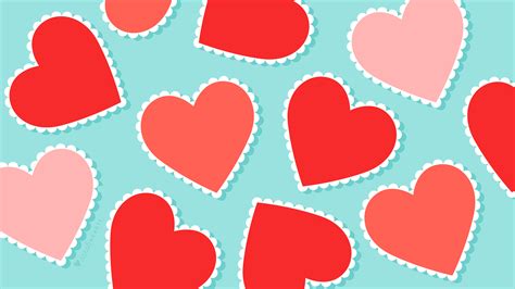 Free Scalloped Heart Valentines Day Wallpaper Sarah Hearts